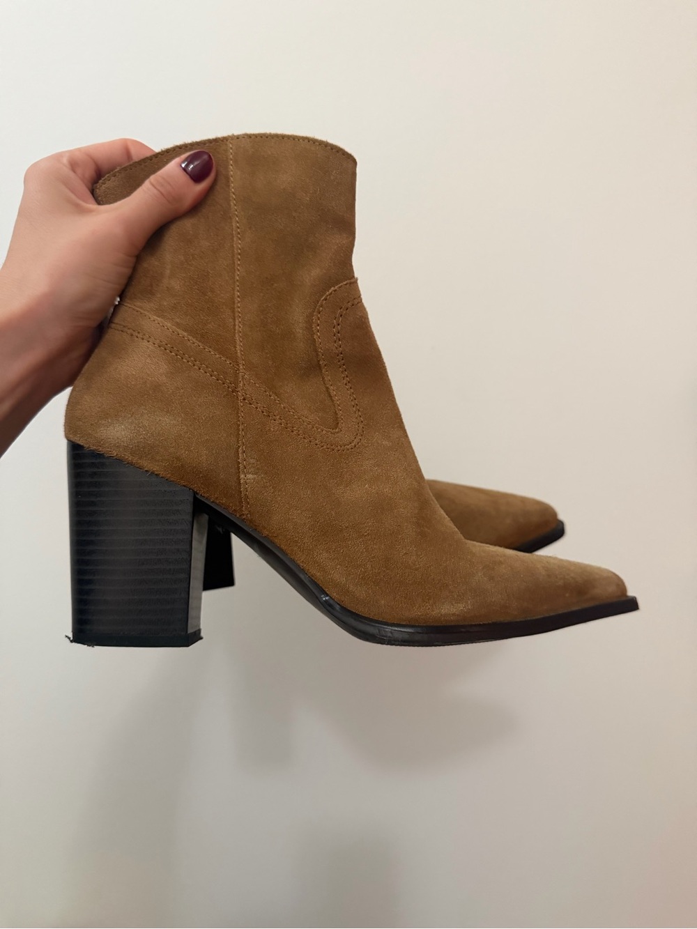 Mango Suede Ankle Boots in Tan Brown - 39/ 8.5-9